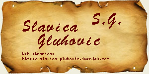 Slavica Gluhović vizit kartica